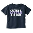 thumbnail image 1 of Cutest Little Sister Sibling Family Youth T Shirt Tee Girls Infant Toddler Brisco Brands 12M, 1 of 5