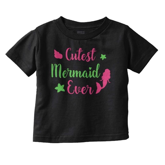 Cutest Mermaid Ever Daughter Birthday Youth T Shirt Tee Girls Infant Toddler Brisco Brands 12M