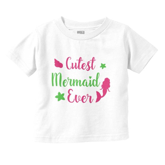 Cutest Mermaid Ever Daughter Birthday Youth T Shirt Tee Girls Infant Toddler Brisco Brands 18M