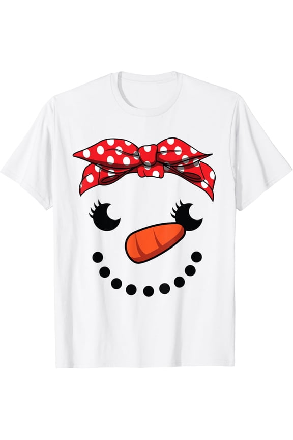 Cutest Snowman Face Costume For Girls T-Shirt