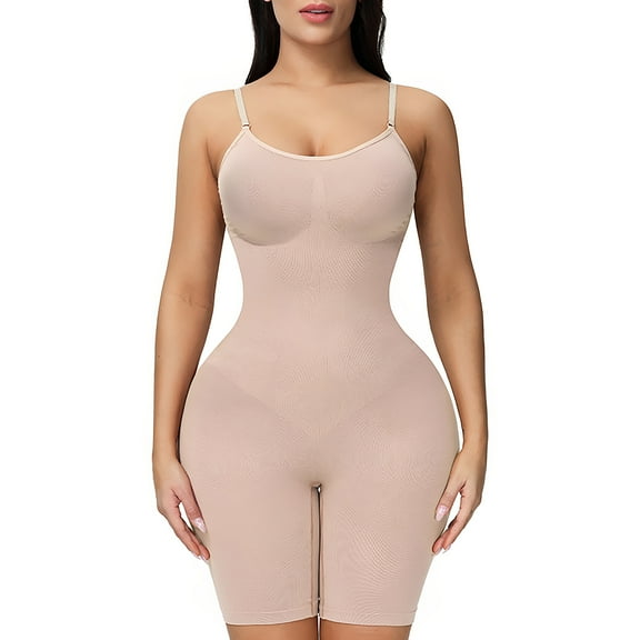 Cutestreet Womens Seamless Long Shapewear Tummy Control Full Body Shaper Briefs Bodysuit Thigh Slimmer Shaperwear