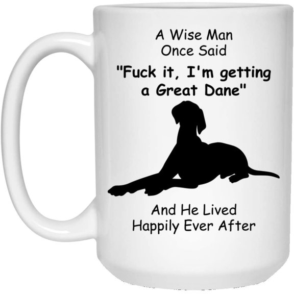 Cutesy Great Dane Gifts For Men Christmas 2022 Gifts White Coffee Mug 15oz