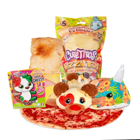 Cutetitos 7.87" Basic Fun Pizzaitos Surprise Stuffed Animals