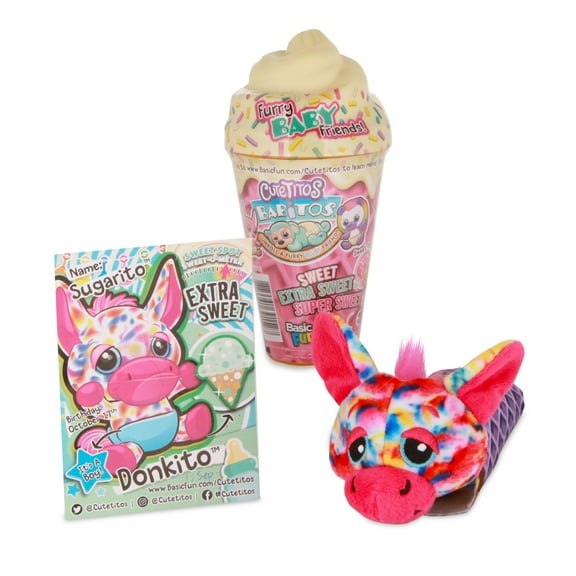 Cutetitos Babitos Furry Baby Friends Collectible Surprise Stuffed AnimalsSeries 2 Ice Cream