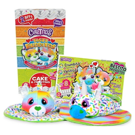 Cutetitos Taste Budditos Cake & Frosting - 2 Collectible Plush Mini Animals