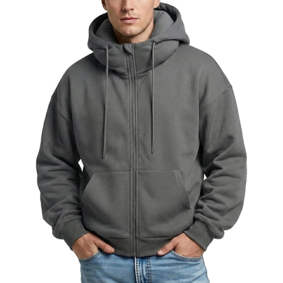 Cutever Travel Hoodie Built-in Inflatable Neck Pillow Solid Color Zip Up Hoodie Men Women Fashion Coat for Long Flights there