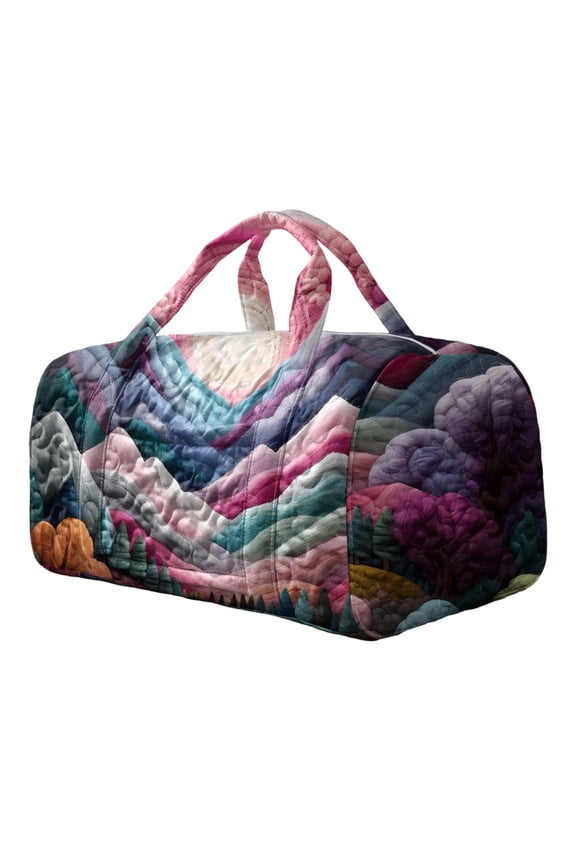 Womens Duffle Bag Quilted Scenery Fashion Overnight Bags Hawaiian Travel Case for Gym Business Trip