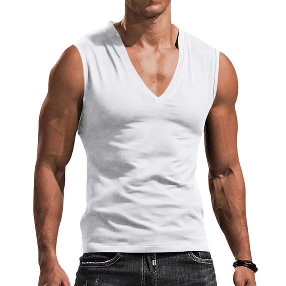 Cutever Workout Tank Tops for Men V Neck Sleeveless Shirts Quick Dry ...
