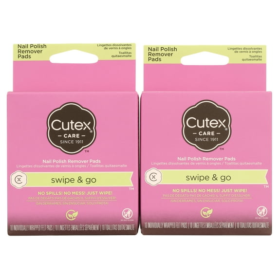 Cutex Swipe and Go Nail Polish Remover Pads (Pack of 2)