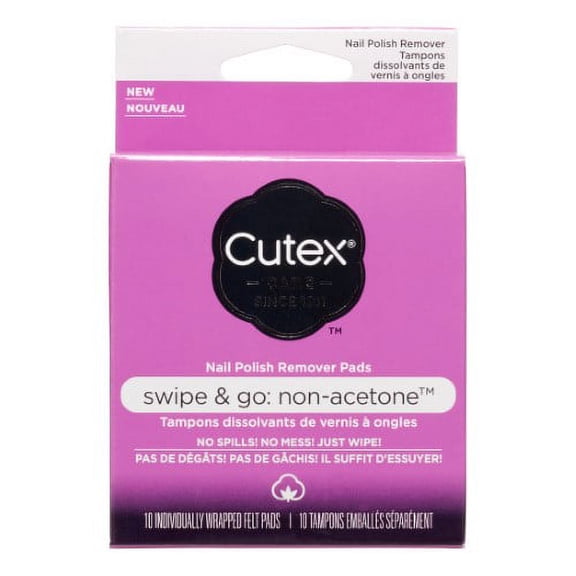 Cutex Swipe and Go Non-Acetone Remover Pads (Pack of 14)