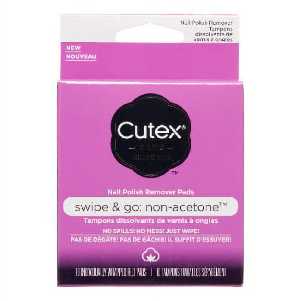 Cutex Pack Cutex Swipe and Go Non-Acetone Remover Pads (Pack of 16) - Walmart.com