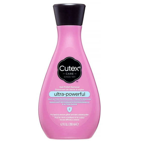 Cutex Ultra-Powerful Nail Polish Remover, For Hard to Remove Glitter, Gel & Dark Polishes, 6.7 fl oz