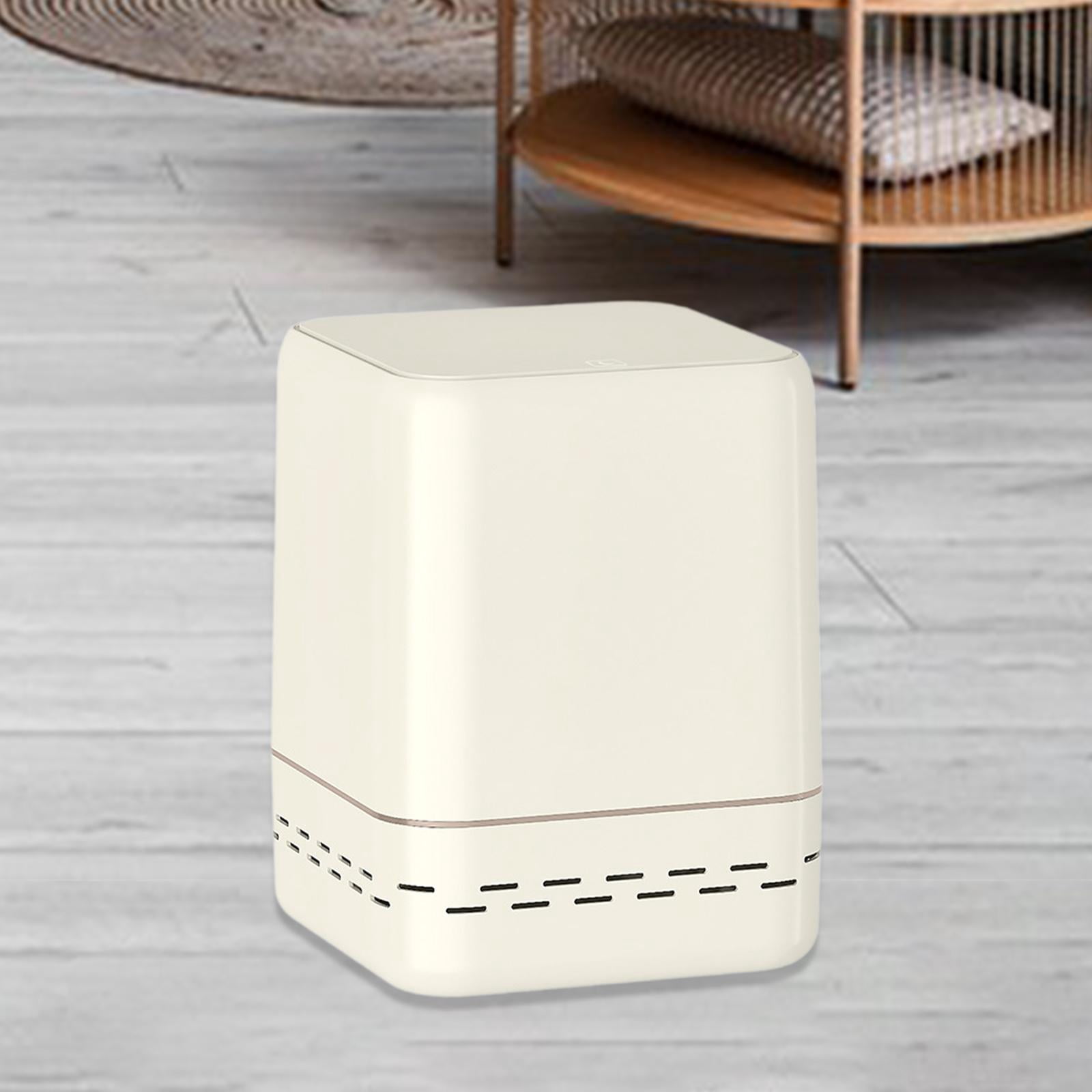 Cuticate 10 L Trash Can Home Practical Garbage Bin for Living Room Powder Room Toilet Beige ...