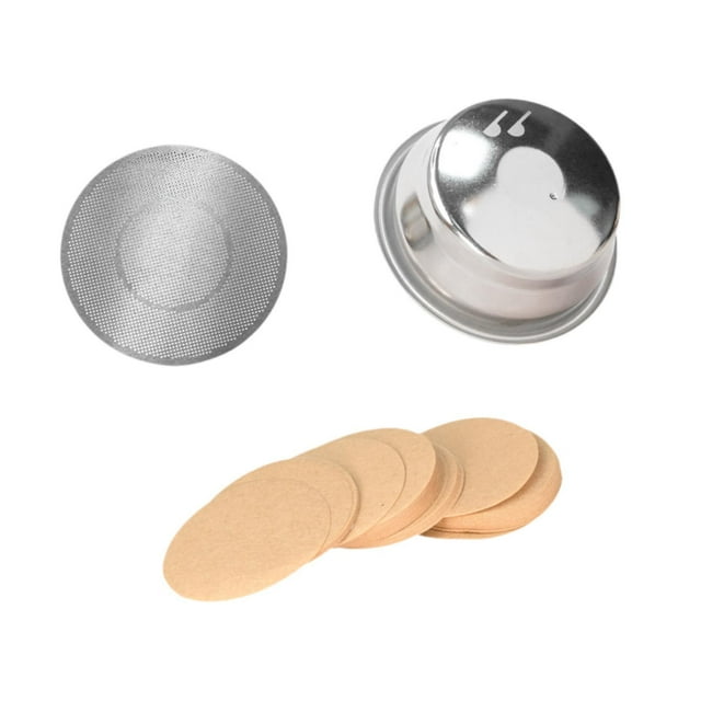 Cuticate 54 mm Coffee Filter Basket Coffee Machine Filter Kitchen Tools Home Reusable Replace Round Paper Espresso Puck Screen Set B