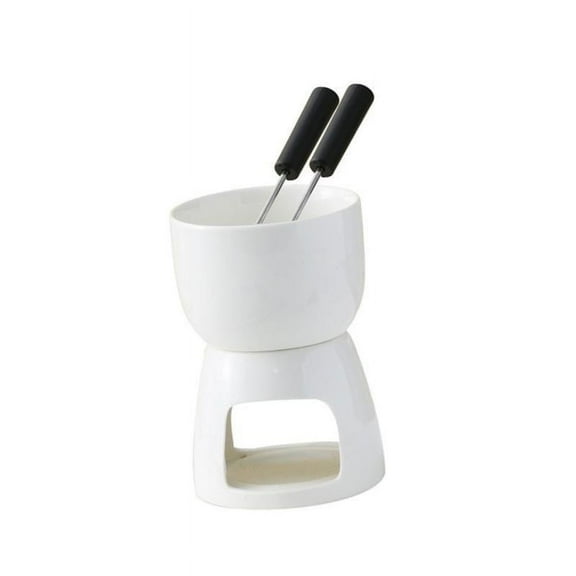 Cuticate Ceramic Butter Warmer Fondue Pot Melt Hot Pot Bowl Tea Light Porcelain Melting Pot for Chocolate Candy Caramel Cheese Dessert