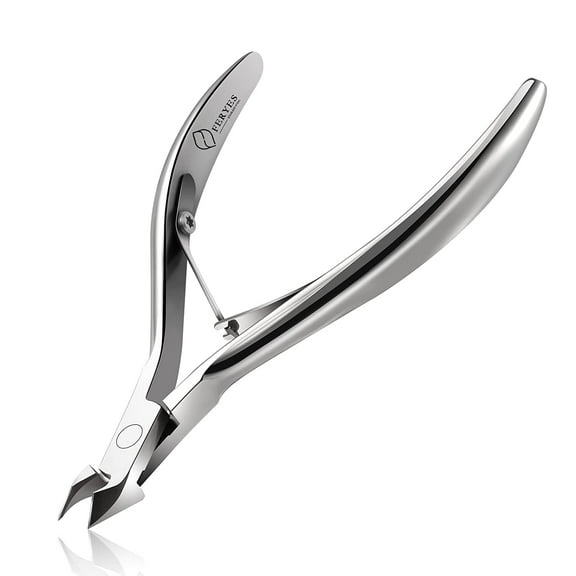 Cuticle Clipper Professional Manicure and Pedicure Cuticle Remover Tools, Medical Grade Stainless Steel Cutial Cutter, 6mm Jaw- 1 Piece (Silver)