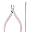 thumbnail image 1 of Cuticle Nipper With Cuticle Pusher - Stainless Steel Cuticle Clipper Cutter Nail Cuticle Remover Tools For Fingernails And Toenails - powder, 1 of 6