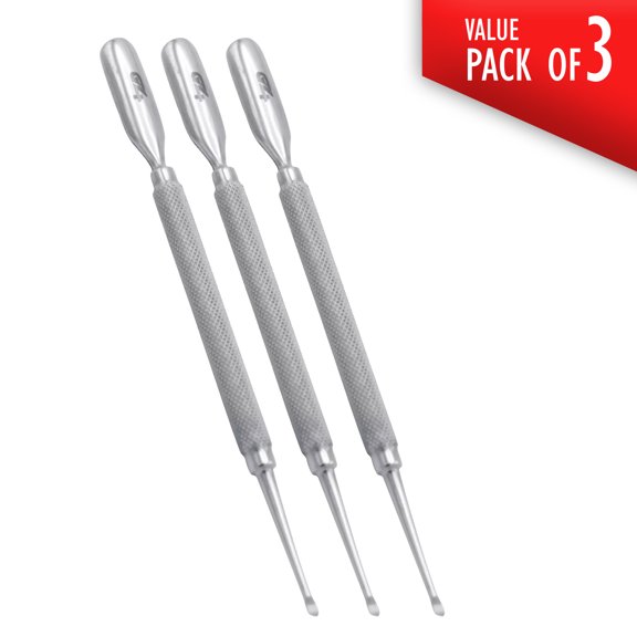 Cuticle Pusher Dual Sided - Sharp Edge Spoon Shaped Double Ended Cuticle Pusher Remover Cleaner