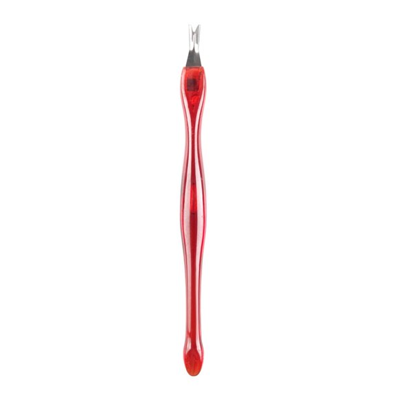 Cuticle Pusher Remover 10Set Red Metal And Plastic Cuticle Removal Tool For Professional Salons