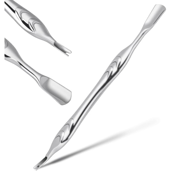 Cuticle Remover 2-in-1 Stainless Steel Nail Pusher with Fork Nails ...