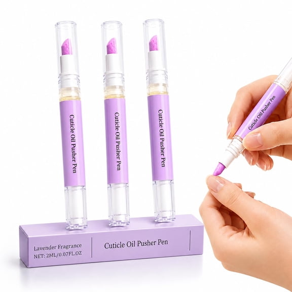 Cuticle Remover Pen, 2-in-1 Ceramic Tip with Nourishing Oil, Portable Nail Care for Dry Cuticles Hangnails & Brittle Nails