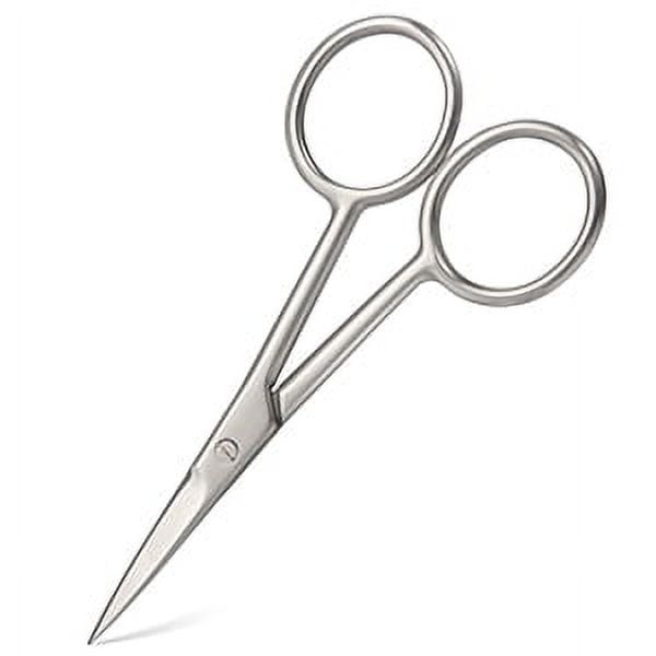 Cuticle Scissors, Eyebrow Scissors for Women, Stainless Steel Curved Blade  Little Manicure Scissors