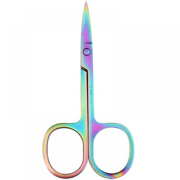 Cuticle Scissors - Stainless Steel Eyebrow Scissors - Professional Nail Scissors - Premium Small Scissors for Nose Hair, Mustache, Beard and Manicure with 3.5 Inch Curved Blades