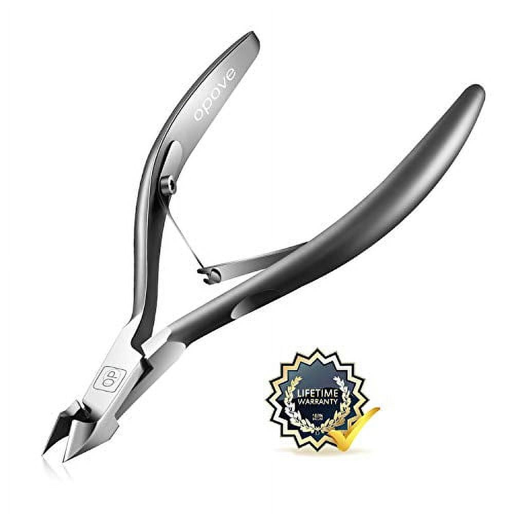 FERYES Cuticle Clippers 1/2 Jaw - Professional Cuticle Cutter Nail Cuticle  Remover Tool, Nail Skin Clipper Hangnail Trimmer - SILVER