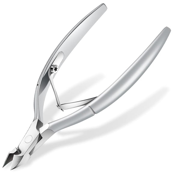 Cuticle Trimmer Cuticle Cutter Nippers - Cuticle Remover Tool Professional Stainless Steel Cuticle Scissors Manicure Pedicure Tool for Fingernails Not Include Cuticle Pusher Silver Christmas