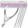 thumbnail image 1 of MORGLES Cuticle Trimmer with Ingrown Toenail Removal Kit, Pusher and Files, Cuticle Remover Nail Cutter Clippers for Fingernails Toenails, Professional Manicure and Pedicure Tools Kit, 1 of 6