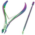 thumbnail image 1 of Green Estetica-Cuticle Trimmer with Cuticle Pusher Stainless Steel Sharp Blades Double Spring Cuticle Nipper – Multicolor, 1 of 9