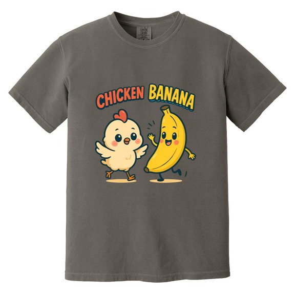 Cutie Chicken Banana Funny Cartoon Fruit Animal Hybrid Comfort Color T-Shirt, Unisex, up to size 4XL