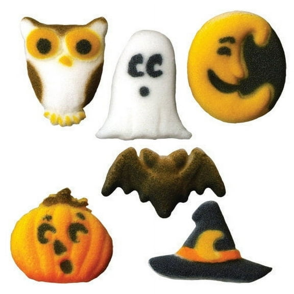 Cutie Creepers Mini Assortment Sugar Decorations Toppers Cupcake Cake Cookies 12 Count Halloween