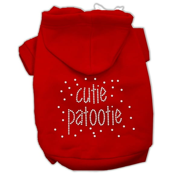 Pet, Dog Cat Hoodie Rhinestone, "Cutie Patootie"