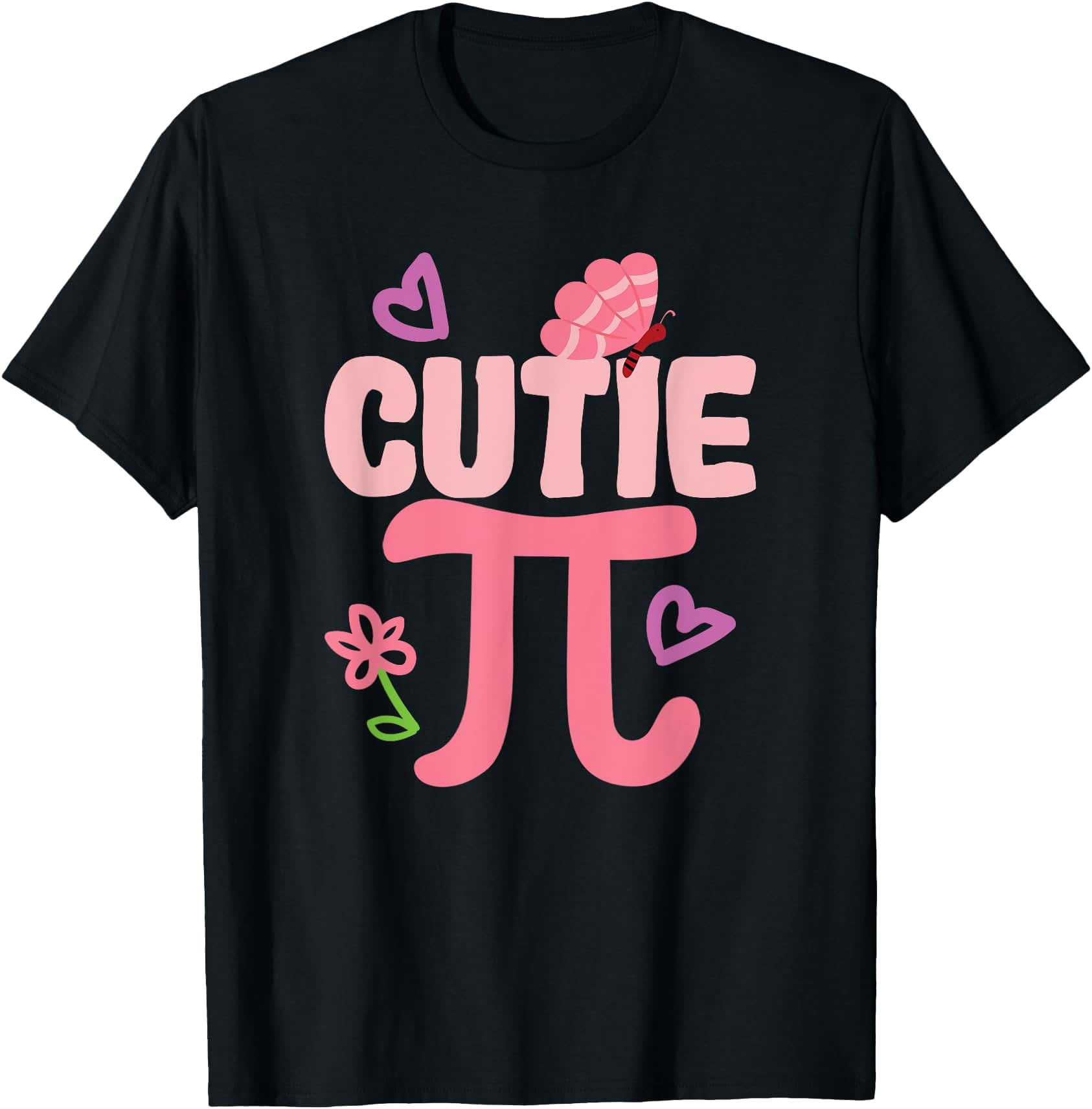 Cutie Pi Day Cute Nerd Geek Pretty Math Butterfly T-Shirt - Walmart.com