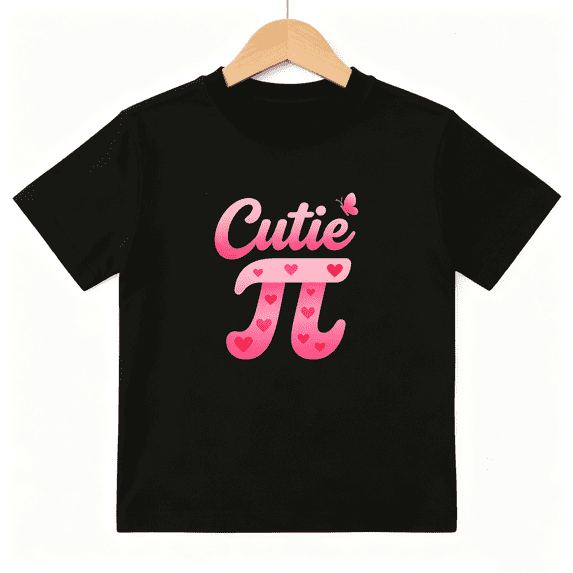 Cutie Pi Math Girls Graphic Tee, Funny Leopard School Day 100% Cotton Kids Short Sleeve T-Shirt