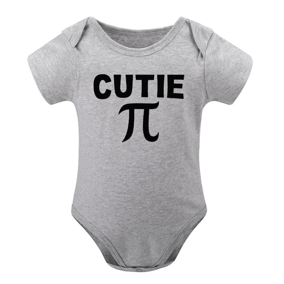 Cutie Pie - Baby Clothes - Funny Newborn Bodysuit Outfits for Boys And Girls Gray-style-1 9months