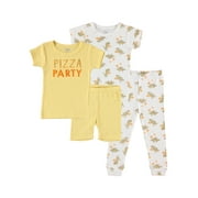 Cutie Pie Dreamers Baby Boy Baby Girl & Toddler Boy Toddler Girl Gender Neutral Unisex 4 PC Tight Fit Cotton Sleepwear Pajamas, Sizes 12 Months-4T 12M-4T