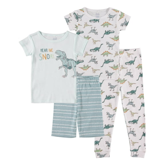 Cutie Pie Dreamers Baby Boy & Toddler Boy 4 PC Tight Fit Cotton Sleepwear Pajamas, Sizes 12 Months-4T 12M-4T