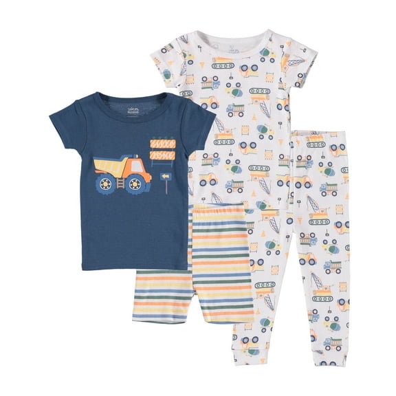 Cutie Pie Dreamers Baby Boy & Toddler Boy 4 PC Tight Fit Cotton Sleepwear Pajamas, Sizes 12 Months-4T 12M-4T