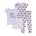 thumbnail image 1 of Cutie Pie Dreamers Baby Boy & Toddler Boy 4 PC Tight Fit Cotton Sleepwear Pajamas, Sizes 12 Months-4T, 1 of 2