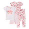 thumbnail image 1 of Cutie Pie Dreamers Baby Girl & Toddler Girl 4 PC Tight Fit Cotton Sleepwear Pajamas, Sizes 12 Months-4T 12M-4T, 1 of 2