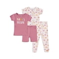 thumbnail image 1 of Cutie Pie Dreamers Baby Girl & Toddler Girl 4 PC Tight Fit Cotton Sleepwear Pajamas, Sizes 12 Months-4T 12M-4T, 1 of 1