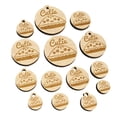 thumbnail image 1 of Cutie Pie Wood Mini Charms Shapes DIY Craft Jewelry - With Hole - Various Sizes (16pcs), 1 of 7