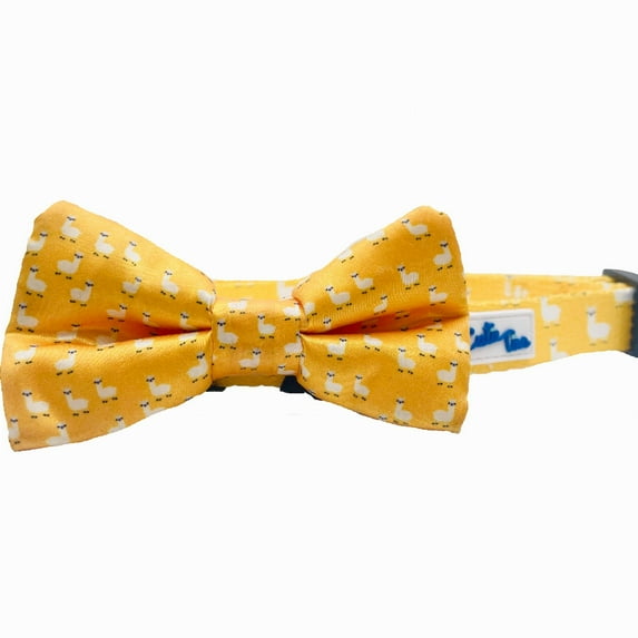 Cutie Ties Dog Bow Tie Llama Yellow One Size