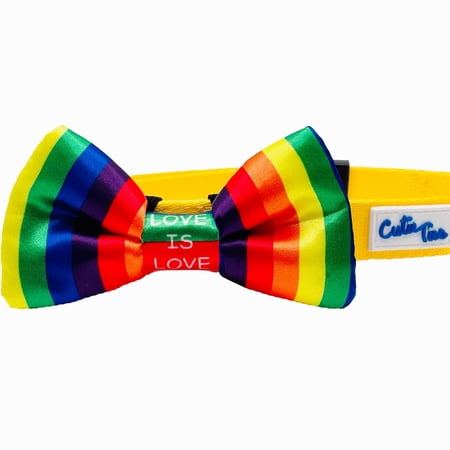 Cutie Ties Dog Bow Tie Pride Flag One Size