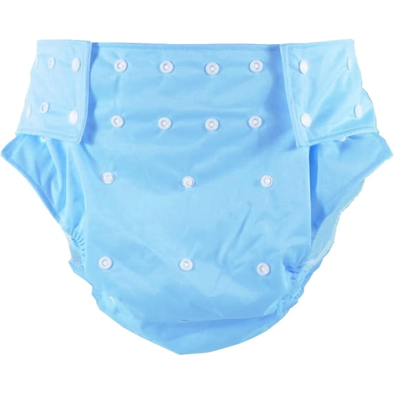 CutiePlusU Adult Cloth Diaper Washable Adult Pocket Nappy Cover Adjustable Reusable Breathable Leak Free Blue