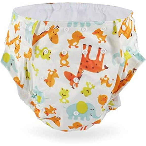 CutiePlusU Adult Cloth Diaper Washable Adult Pocket Nappy Cover Adjustable Reusable Breathable Leak Free - Cute Giraffe