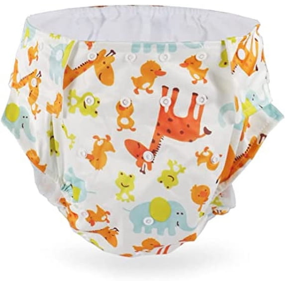 CutiePlusU Adult Cloth Diaper Washable Adult Pocket Nappy Cover Adjustable Reusable Breathable Leak Free - Cute Giraffe