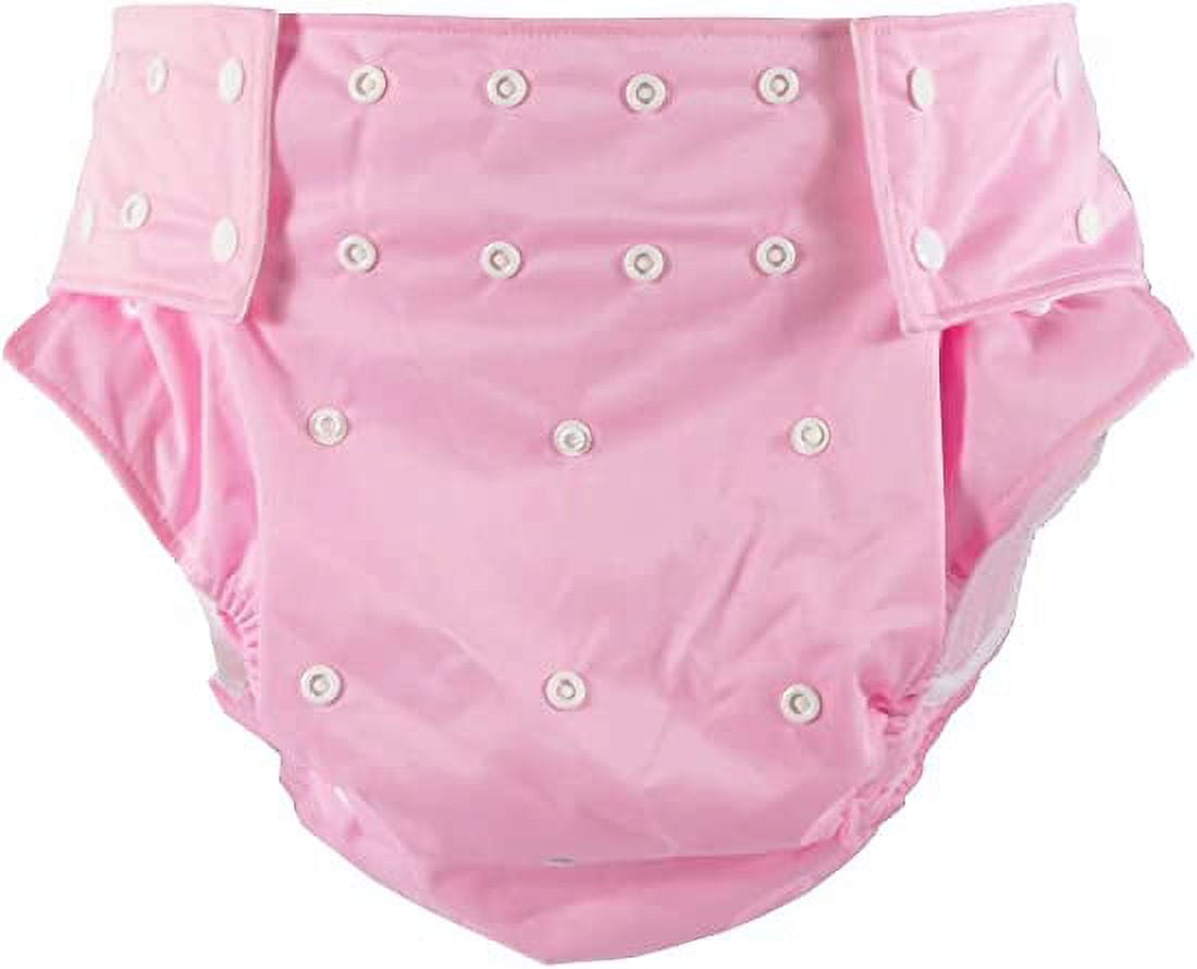 CutiePlusU Adult Cloth Diaper Washable Adult Pocket Nappy Cover Adjustable Reusable Breathable Leak Free Pink
